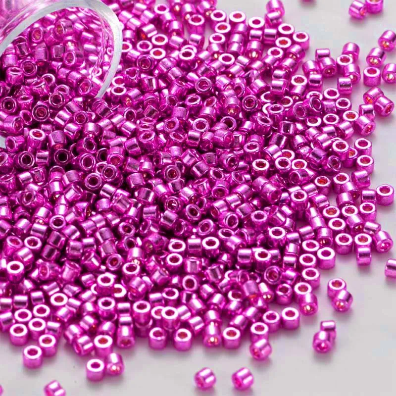 2000 stücke 11/0 1.3*1,6mm Generisches Metallic Farbe Glas Perlen Japanischen Uniform Lose Distanz Seed Perlen für Schmuck, der DIY Nähen