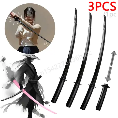 3/1PCS 3D Gravity Knife Katana Stretchable Cos Decompression Creative Retractable 3D Printed Toys Gravity Sword Gifts For Friend