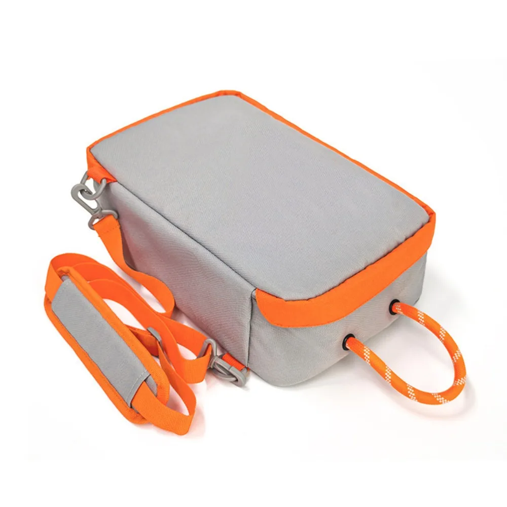 Handheld Portable Shoe Bag Single Shoulder Cuboid Shape Travel Shoes Organizer Adjustable Straps Breathable