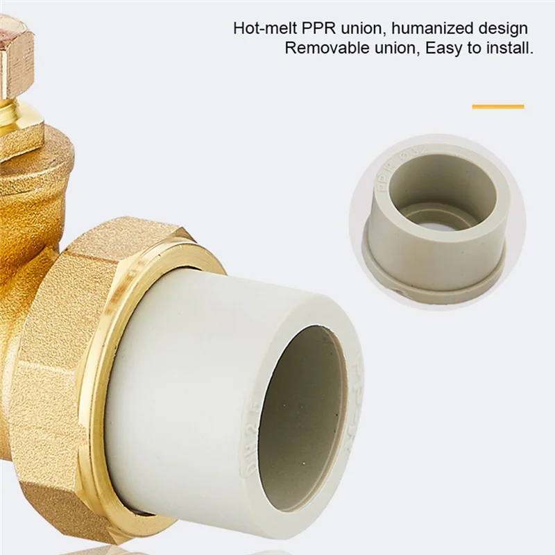 AT63-PPR Gate Valve Hot Melt Double Union Tap Water Pipe Switch