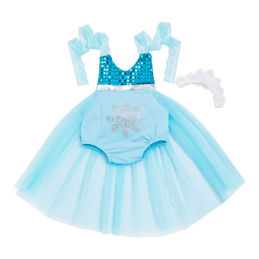 

1 set Strappy Dress Baby Girls Romper Backless Skirt Lace Summer Outfit Toddler Kids Clothes Design Photo Shoot