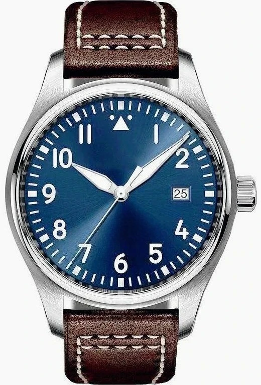 2026 Men Automatic Mechanical Watches Sapphire Black Blue Leather 40mm