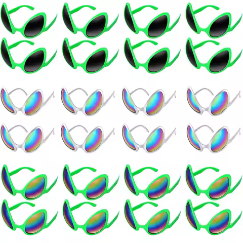 Alien Glasses with Lenses Funny Alien Sunglasses for Cosplay Costume Accessories Carnival Mardi Gras Party Favor