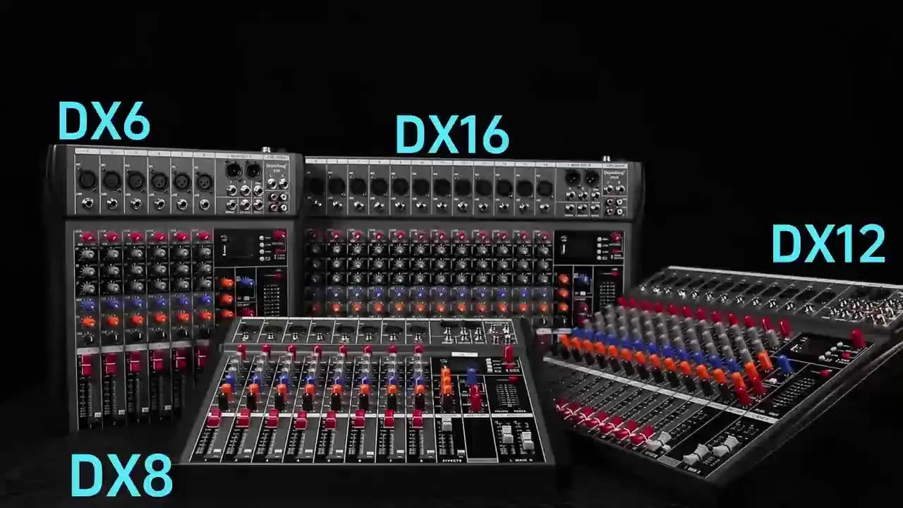 プロフェッショナルオーディオミキサー Depusheng DX8 8 チャンネル