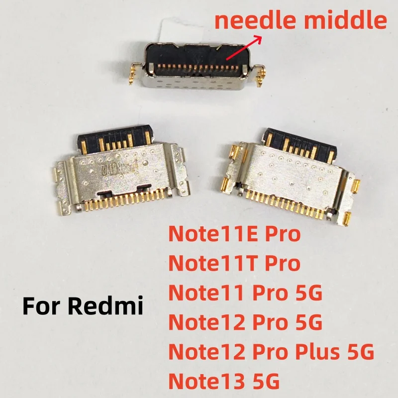 10Pcs/Lot For Xiaomi Redmi Note 13 12 11 11E 11T Pro Plus 4G 5G USB Charging Port Dock Socket Plug Charger Connector