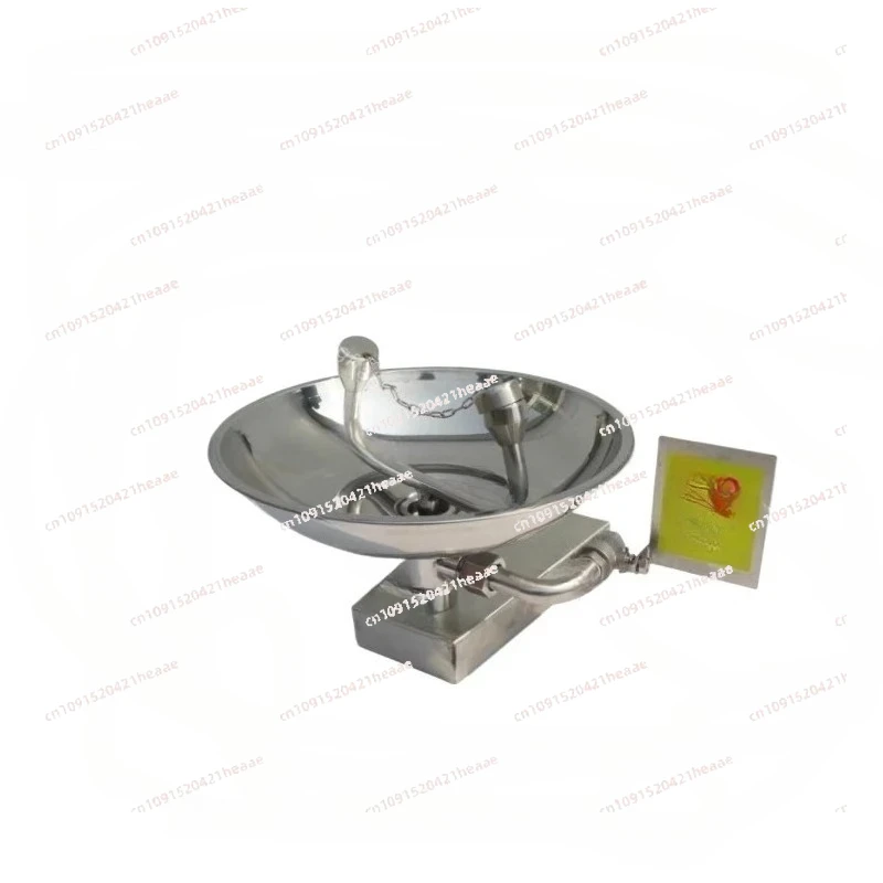 Suitable for 304 stainless steel eye washer,  laboratory double-port  spray vertical wall-mounted eye washer