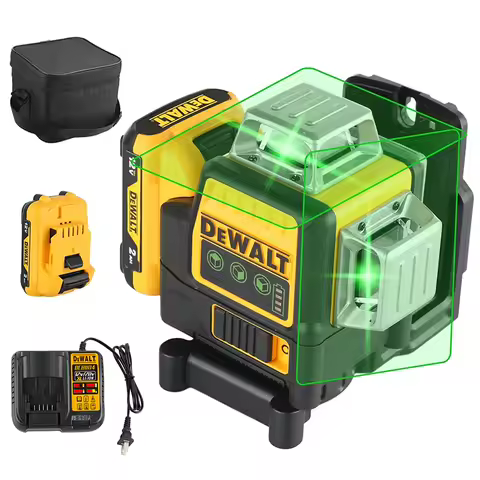 Niveau laser vert DEWALT DW089LG à batterie lithium, 12 lignes, 3 côtés, 360° °   Niveau de mesure horizontal et vertical extérieur 12V