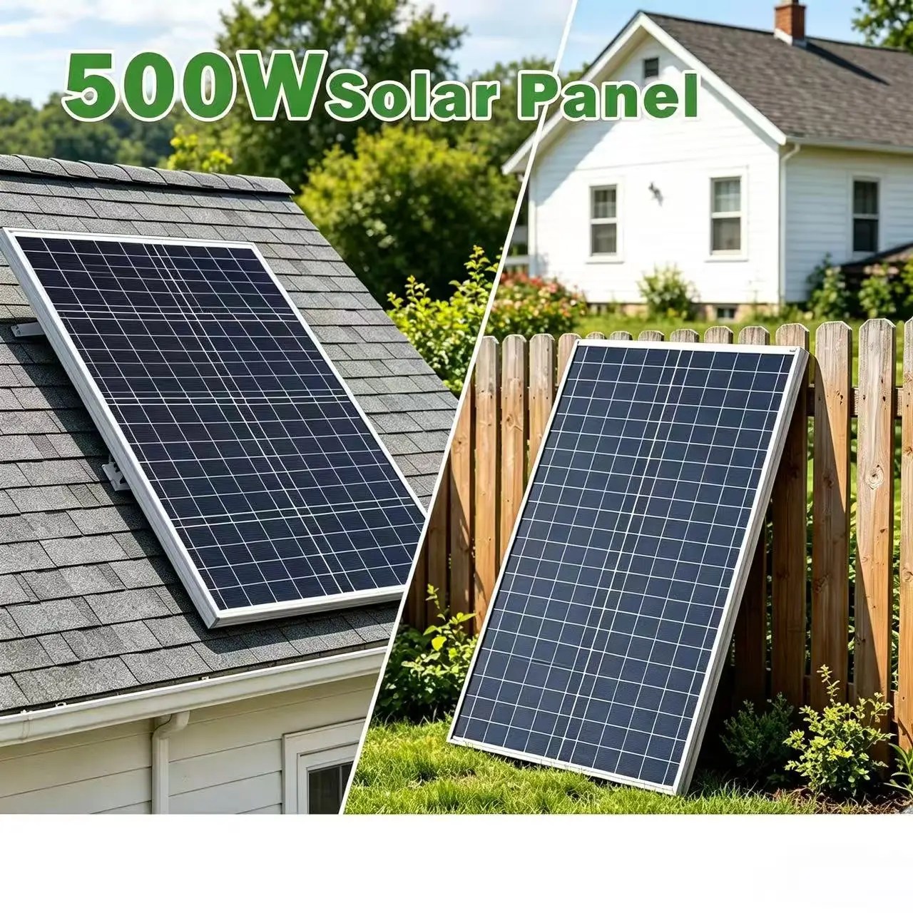 500W-1000W Portable Solar Panel Kit, 12V Battery Charger with 100A MPPT Controller for Home, RV, Camping, Boats & Fast Charging