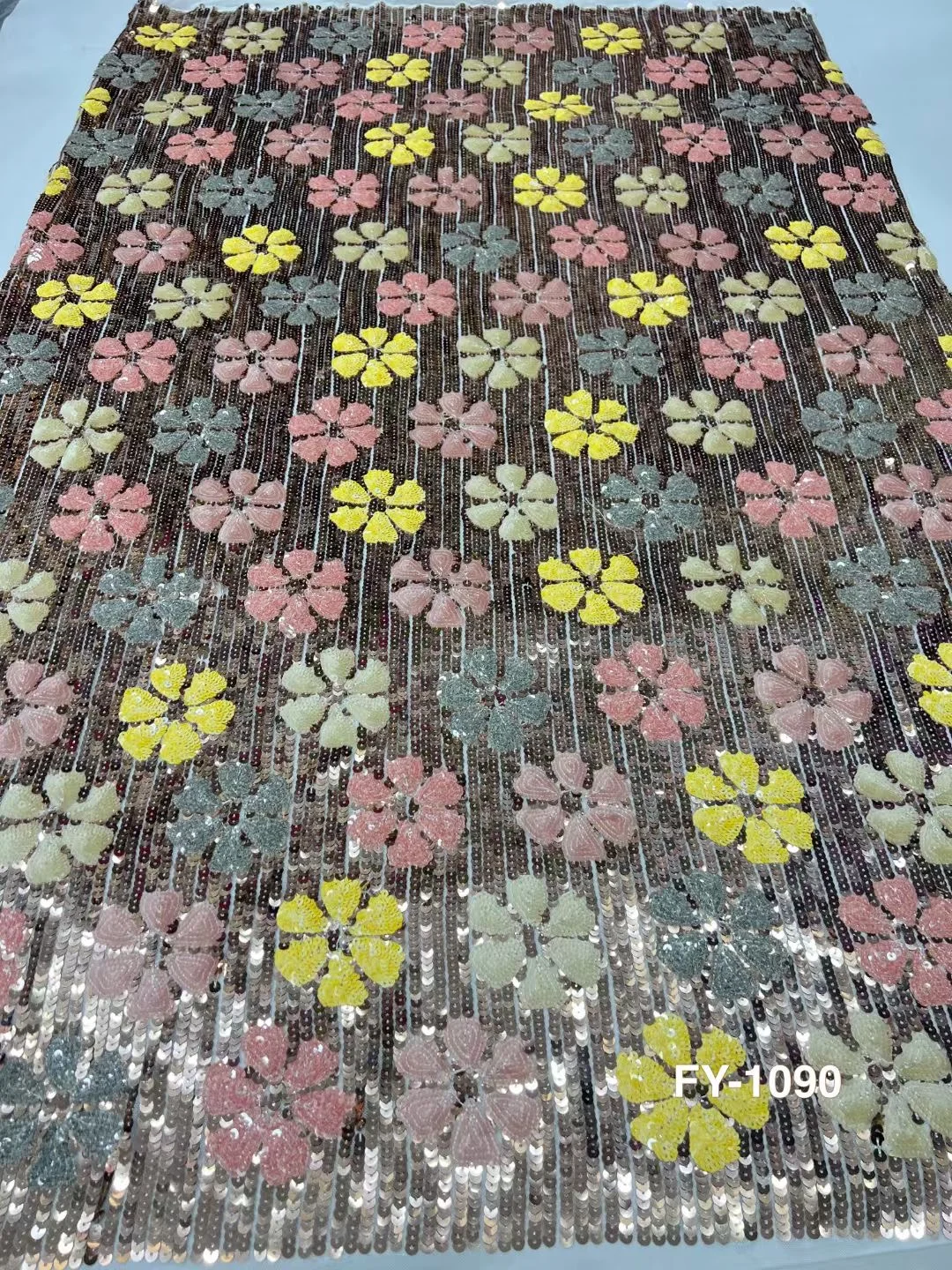 Handmade Embroidery Net Lace with Full Flower Sequins for Party Evening Dresses, Luxury, French, Super Top Quality High End 2025