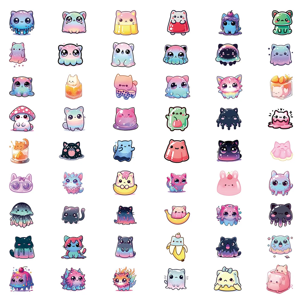 10/30/54pcs Cute Funny Cat Creative Stickers Cartoon Graffiti Sticker Notebook Phone Laptop Bike Kawaii Decoration Decals Toys
