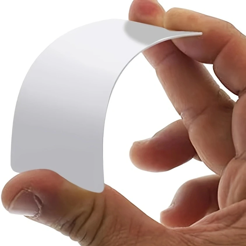 50 قطعة عالية لامعة فارغة بولي كلوريد الفينيل بطاقة الأعمال تصميم شعار اسم شكرا لك بطاقة الهوية مقاوم للماء وطباعة مزدوجة الجوانب وليس بطاقات NFC