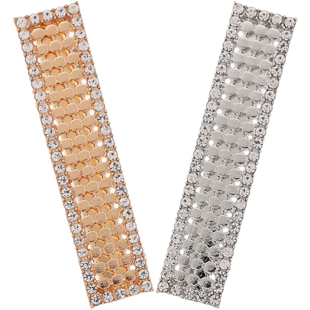 2 قطعة مقاطع حجر الراين أنيقة سبيكة المشابك المرأة إكسسوارات الشعر مقاطع جانبية صغيرة لتصفيف تقسيم مجعد مستقيم #4