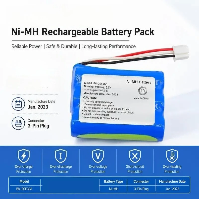 for Yuyue BK-20F3G1 GPRHC212B325 YE680E YE900 Sphygmomanometer Battery Replacement