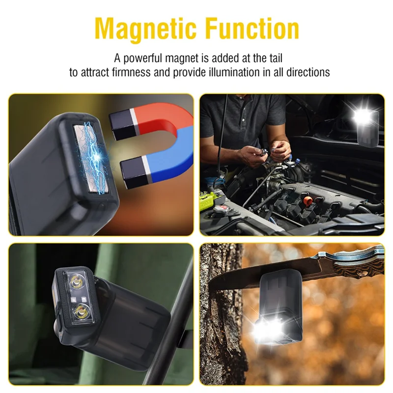 ไฟฉาย LED แบบหมุนได้ A44Z-2PCS 380LM พกพาสะดวก แบบพวงกุญแจ ชาร์จไฟได้ผ่านพอร์ต Type-C เหมาะสำหรับงานกลางแจ้ง พร้อมหน้าจอแสดงพลังงาน