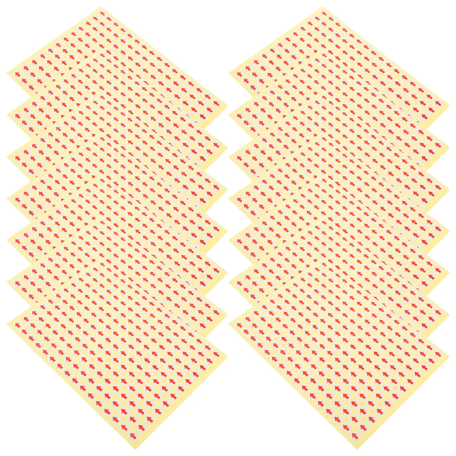 

15 Sheets Small Arrow Self-Adhesive Labels Marking Stickers for Factory Rework Coding Reminder Daily Use Indicator