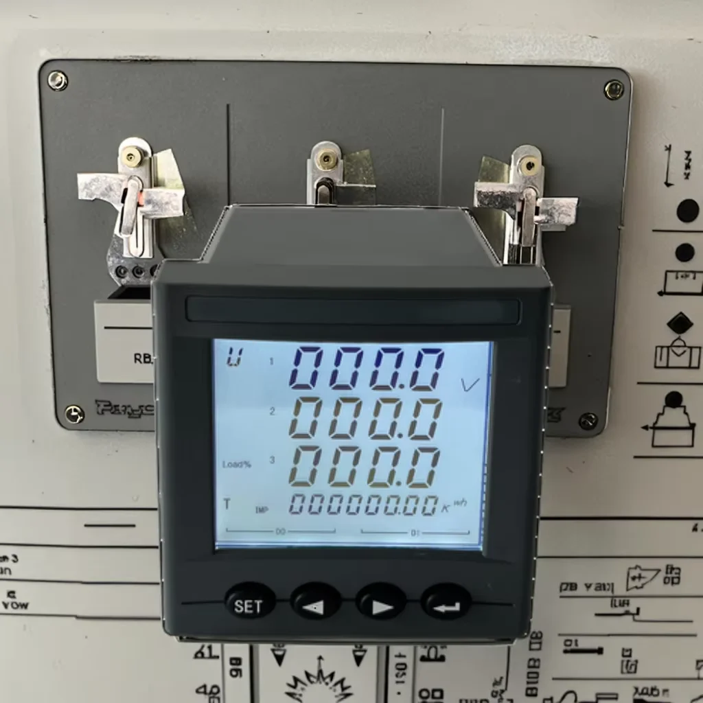 

Smart Eneger Meter 2DI 2DO Digital 3 Phase 4 Wire Current Ammeter Multifunction Programmable Power Meter with LCD Display