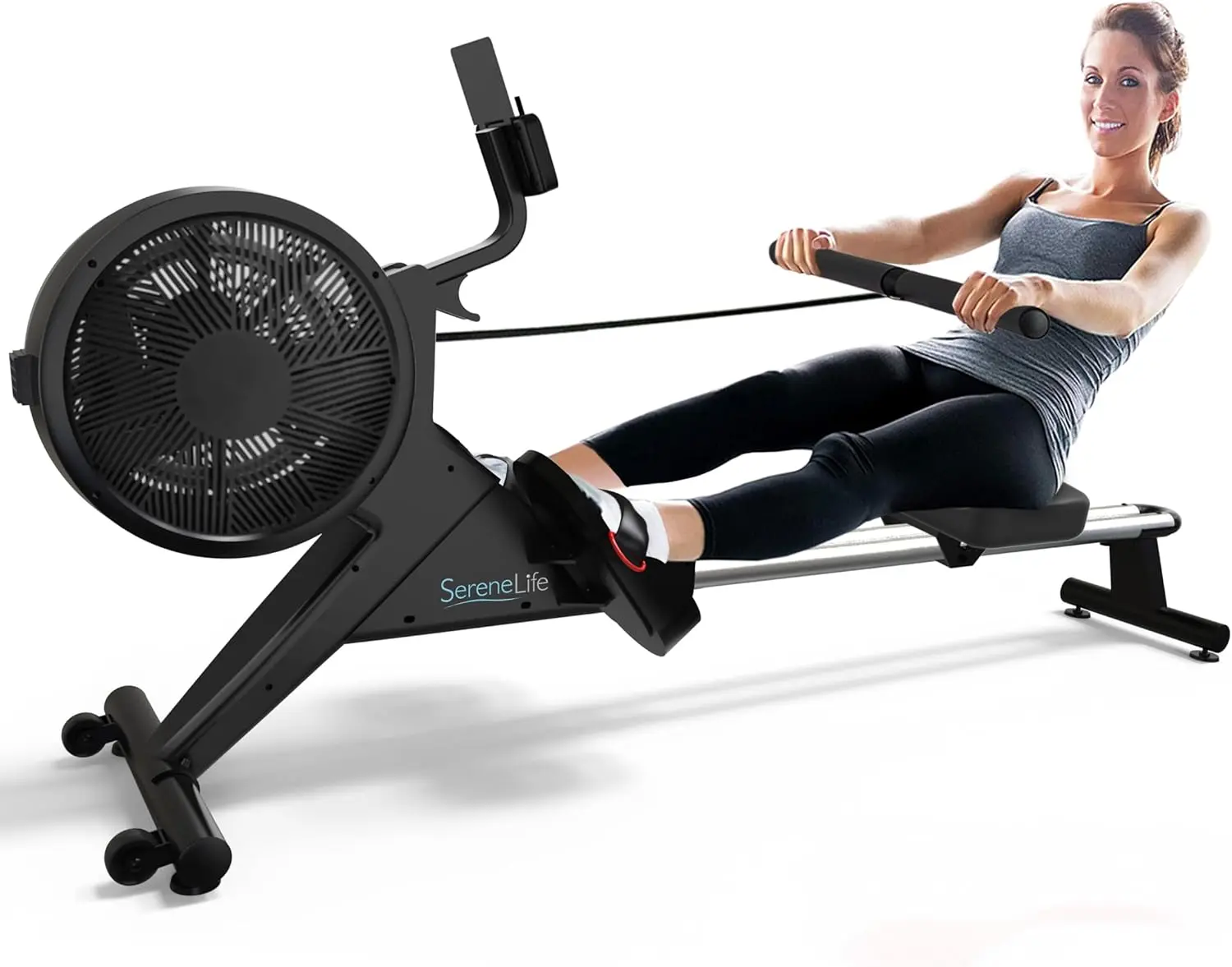 Smart Rowing Machine-Home Machine with Smartphone Fitness Monitoring App, Magnetic Row Machine for Gym or Home Use, 1