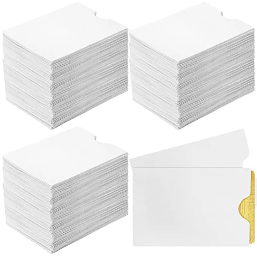 

2000 Pieces Credit Card Sleeves Hotel Key Holder Blank Gift Envelopes Writable Printable Gift Card Sleeves Key Sleeve Protector
