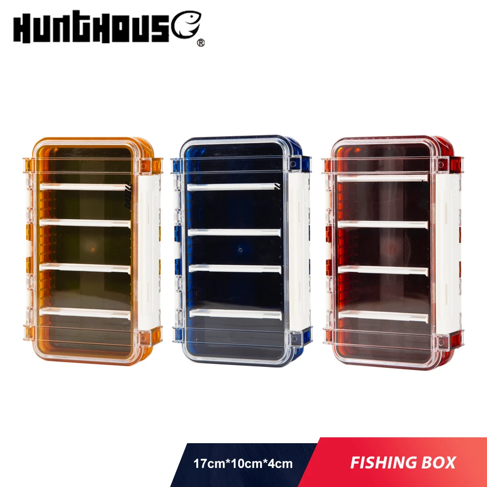 

Hunthouse Fishing Box Accessories 5 Compartments Lure Hook Boxes Storage Double Sided High Strength Fish Tackle Organizer Box