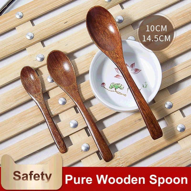 

Pure Wooden Coffee Spoon Honey Seasoning Stirring Spoon Anti-scald Lightweight Flatware Kitchen Accessories for Home Restaurant