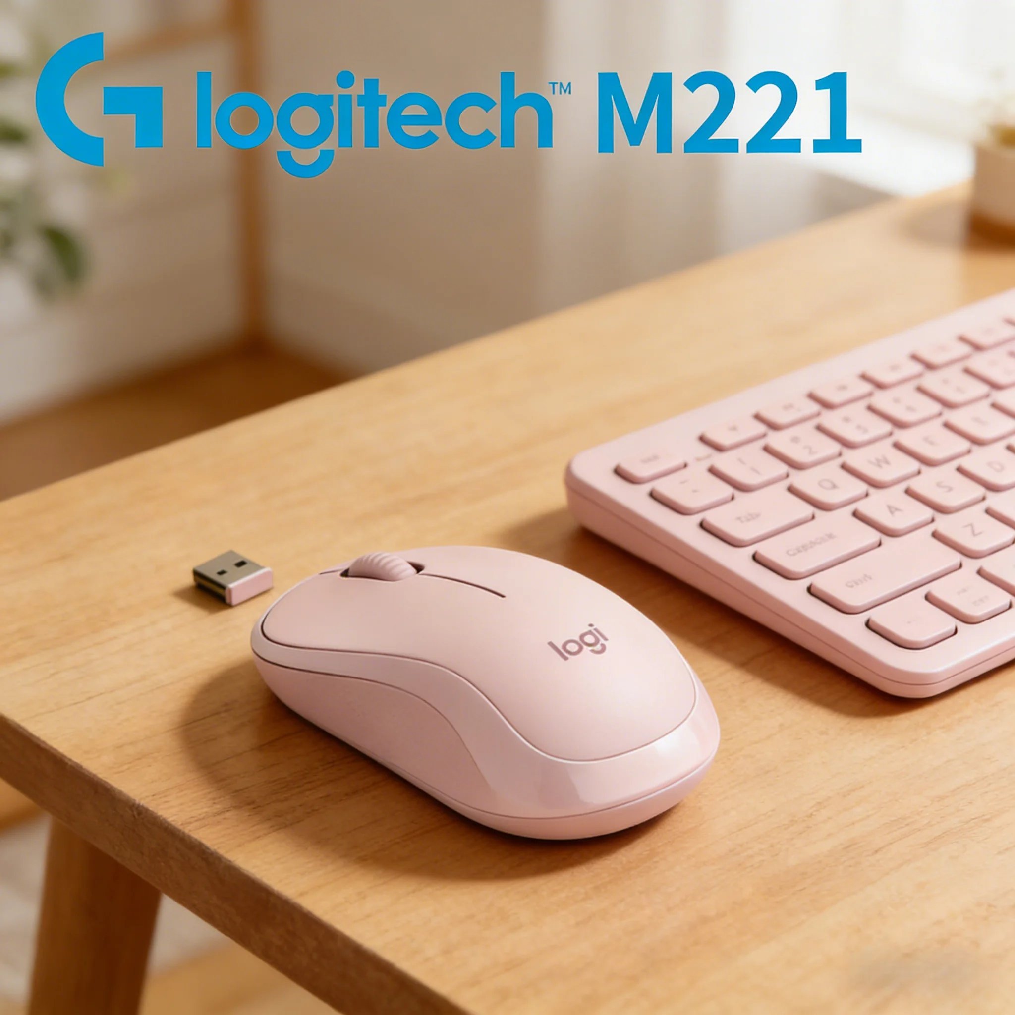 

Беспроводная мышь Logitech M221, технология SilentTouch с 90% снижением шума, подключение 2.4G на расстоянии до 10 м, 18 месяцев автономной работы, для дома, офиса, ноутбука, ПК