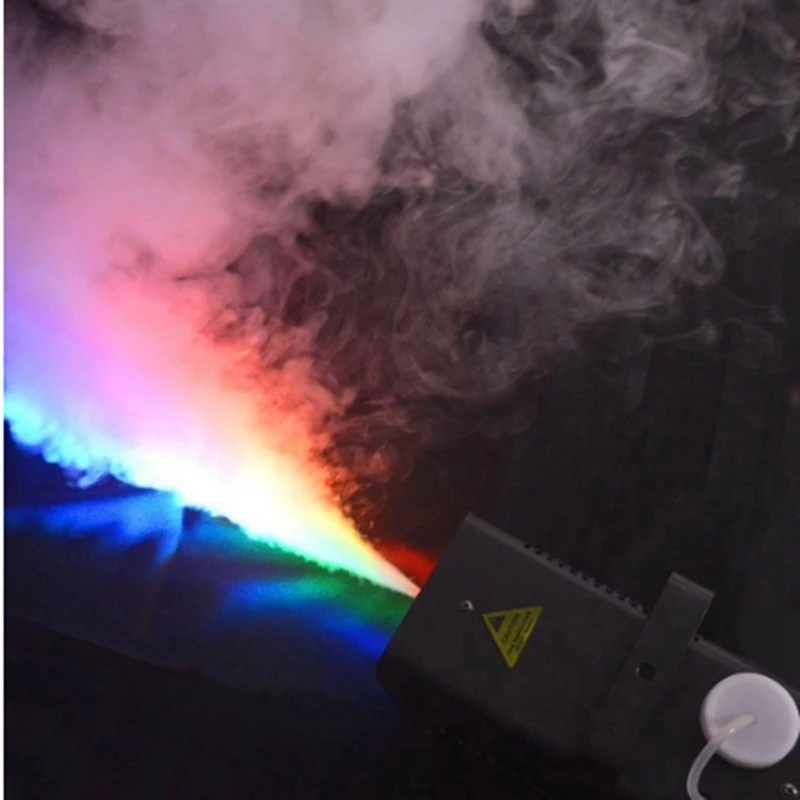 Fog Machine, 500W Halloween Portable Smoke Machine with Color LED Lights,Remote Control Suitable for Christmas EU Plug