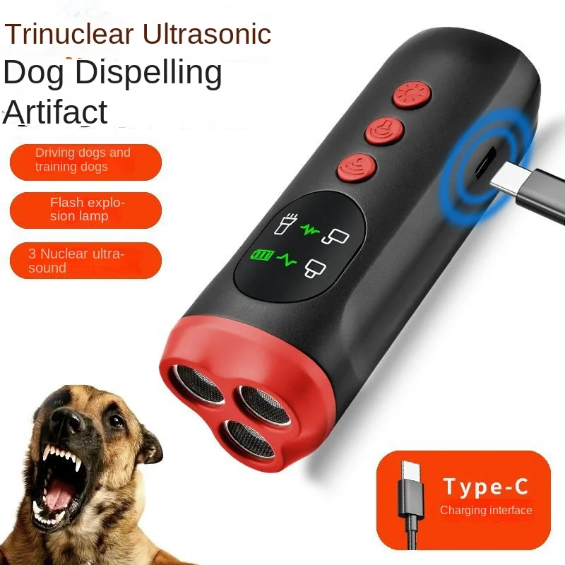 

Portable Dog Trainer Ultrasonic Anti-Barking Device Anti-Barking Rechargeable Variable Frequency Led Flash Dog Cat Rat Repellent