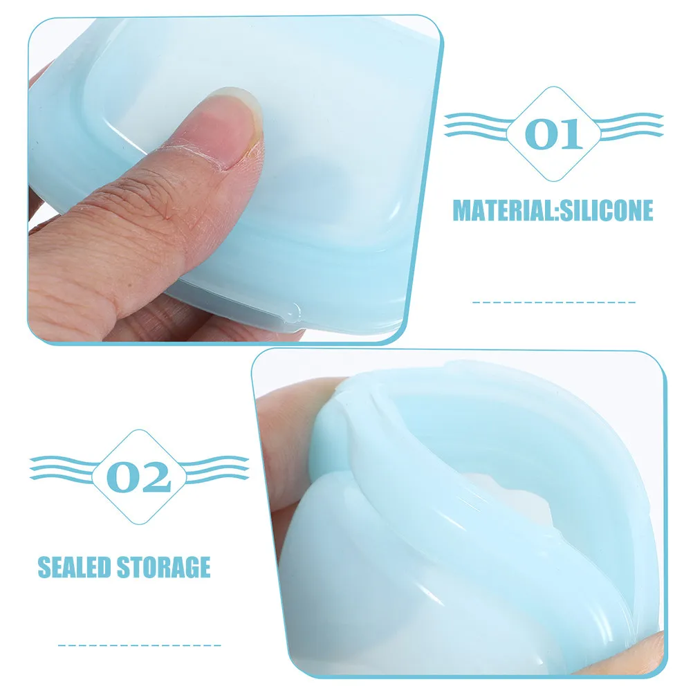 2Pcs Clear Portable Silicone Pill Bags Reusable Small Travel Medicine Organizer Transparent Storage Pouches Sealed Pill Pouches
