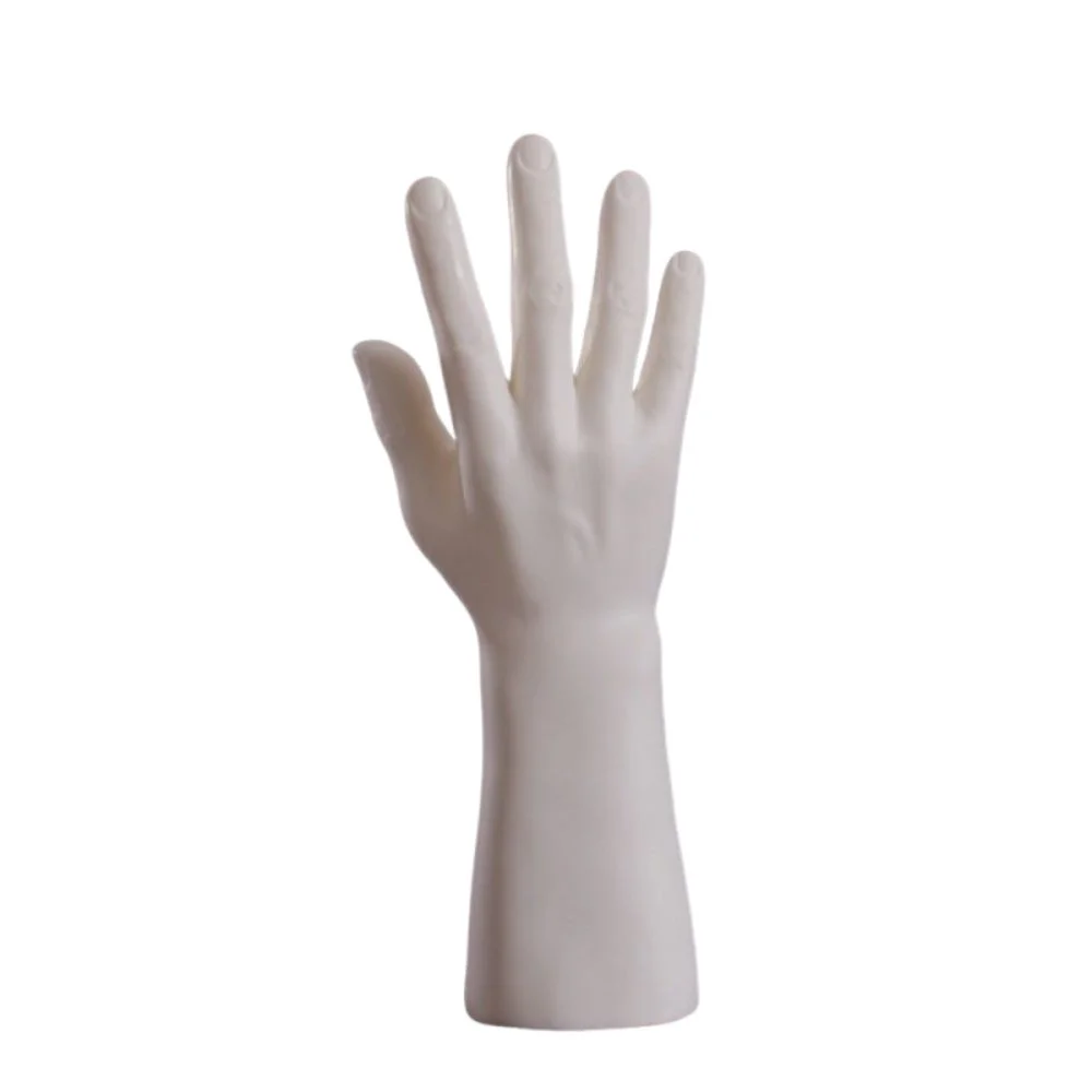 Matte Hard Male Hand Model Standing Realistic Hand Display Stand Portable Durable Mannequin Hand Window Display