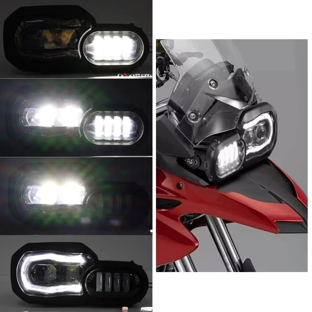 

Tiypeor Motorcycle Accessories Light Emitting Diode Headlight Assembly with Angel Eye DRL for F650GS/F700GS/F800GS/F800R/F800