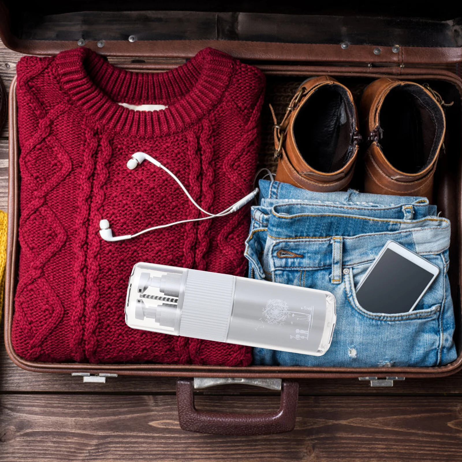 

5Pcs Portable Toothbrush Case Kit Space Saving Travel Washing Cup Set with Comb Bottles for Luggage and Bag Packs Neat Storage