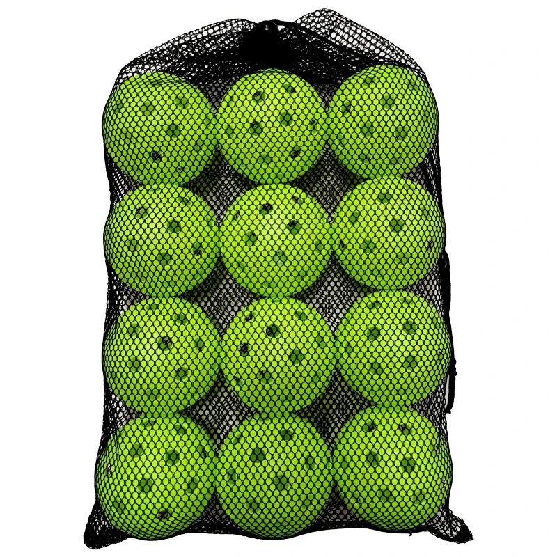 

12Pcs Pickleballs Set with Mesh Storage Bag 74mm 40 Holes Outdoor Pickleball Ball Practice Competition Team Training Pickleball