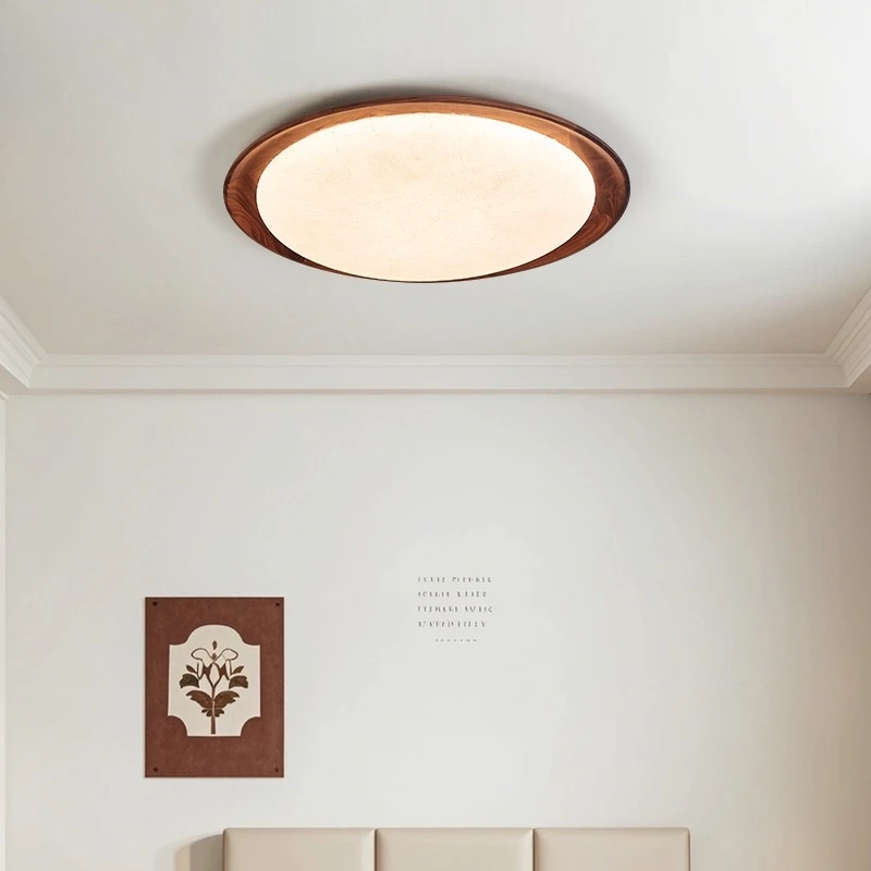 Chinese retro wabi-sabi wind solid wood study smart light
