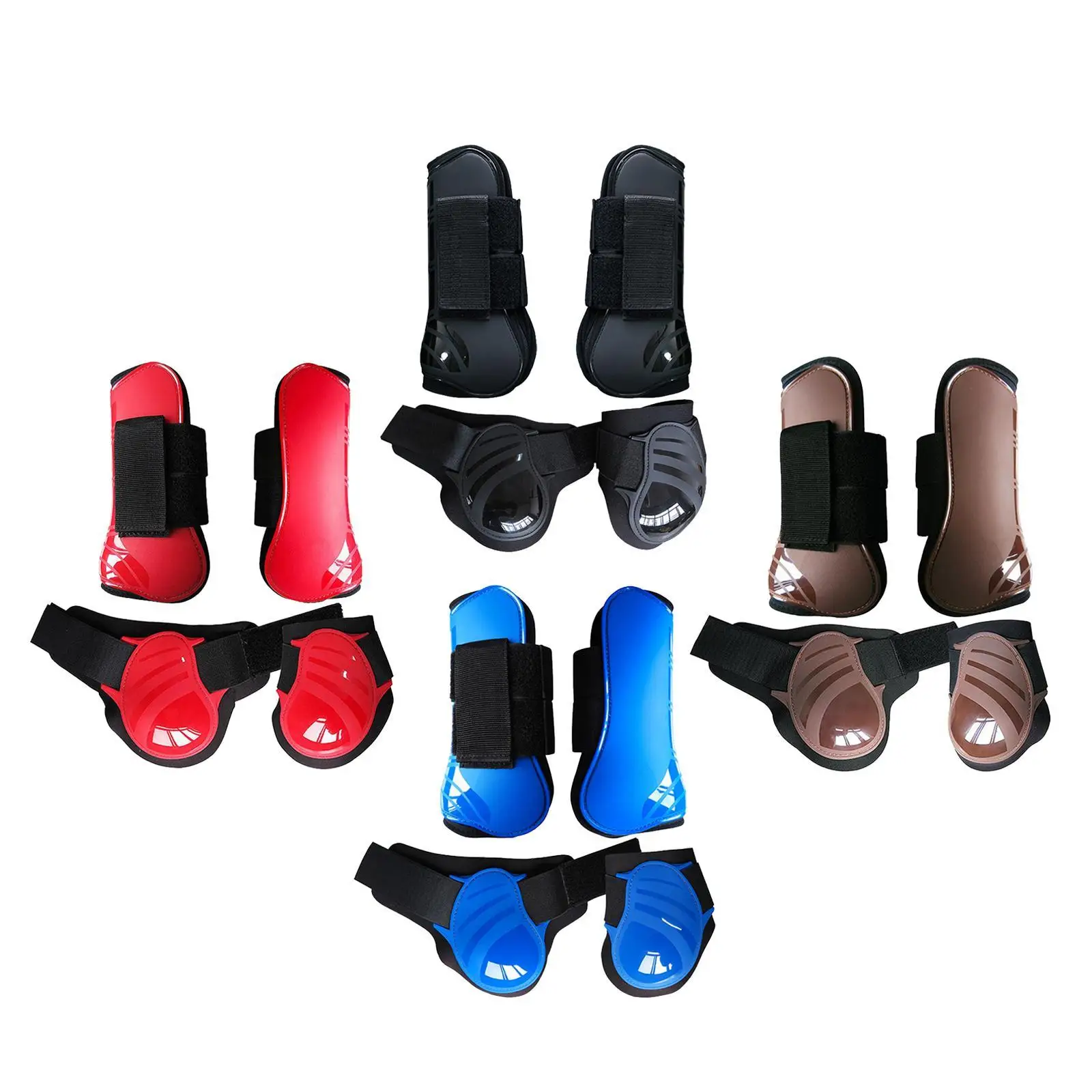 4 Pieces Horse Rear Leg Back Leg Boots, Equine Tendon Knuckle Protection