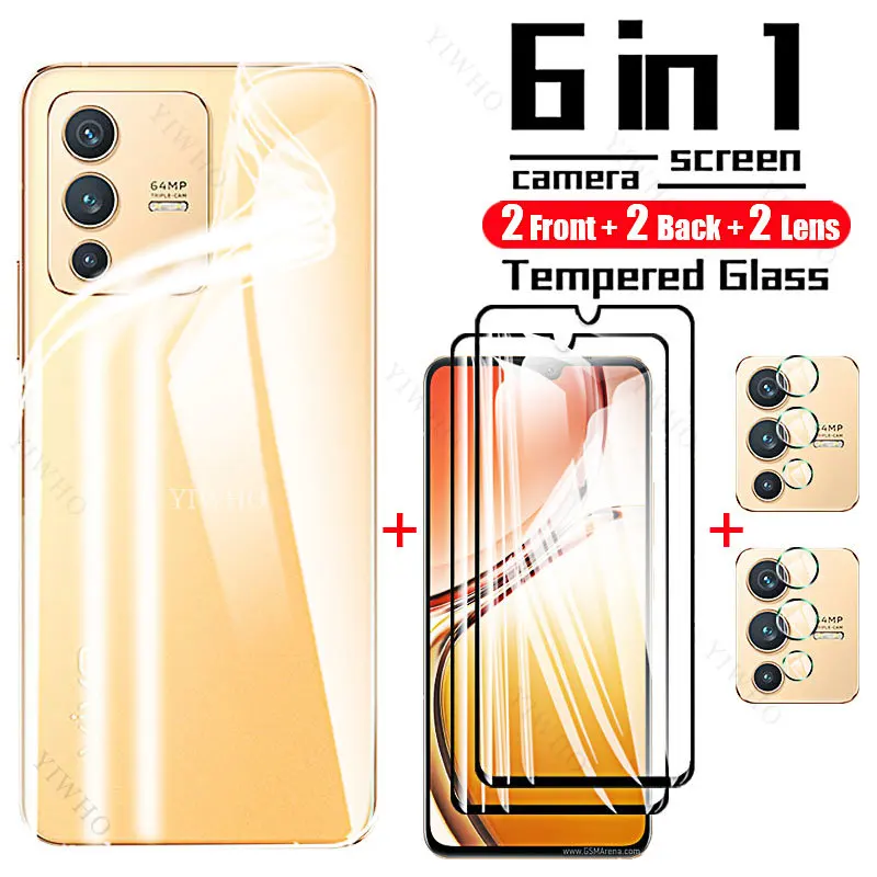 6in1 Tempered Glass for Vivo V23 5G Screen Protectors for Vivo Accessories V25 V25e V 23 V23e 5G Pro Camera Film Back Film Glass