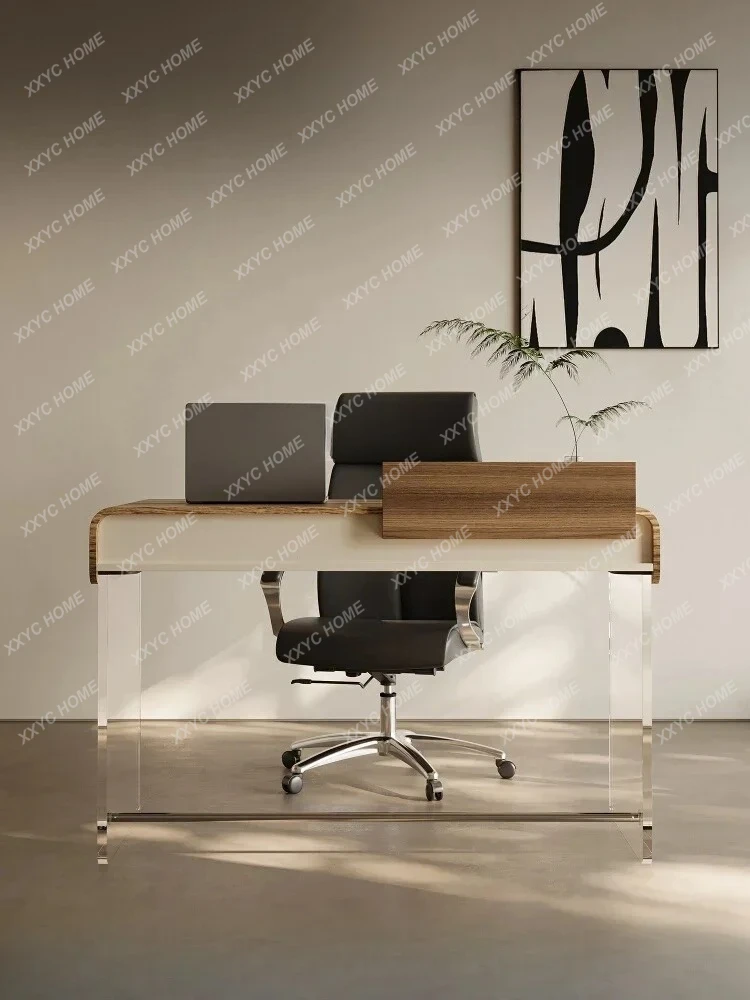 YX Suspended Desk Art High-Grade Solid Wood Desk Study Home Computer Desk