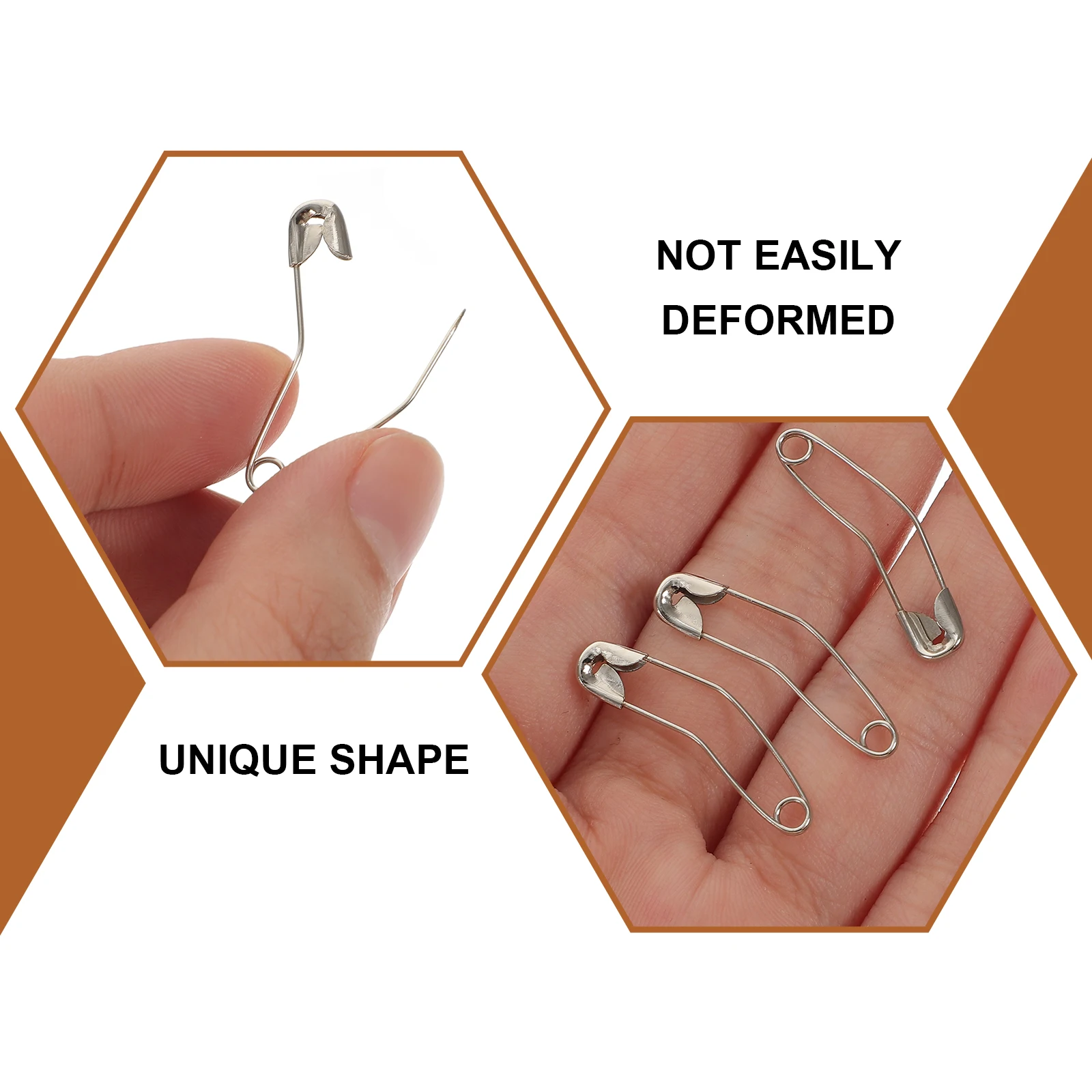 

200Pcs Metal Curved Safety Pins Rust Resistant for Fabric DIY Projects Sewing Quilting Craft Boutonniere Corsages