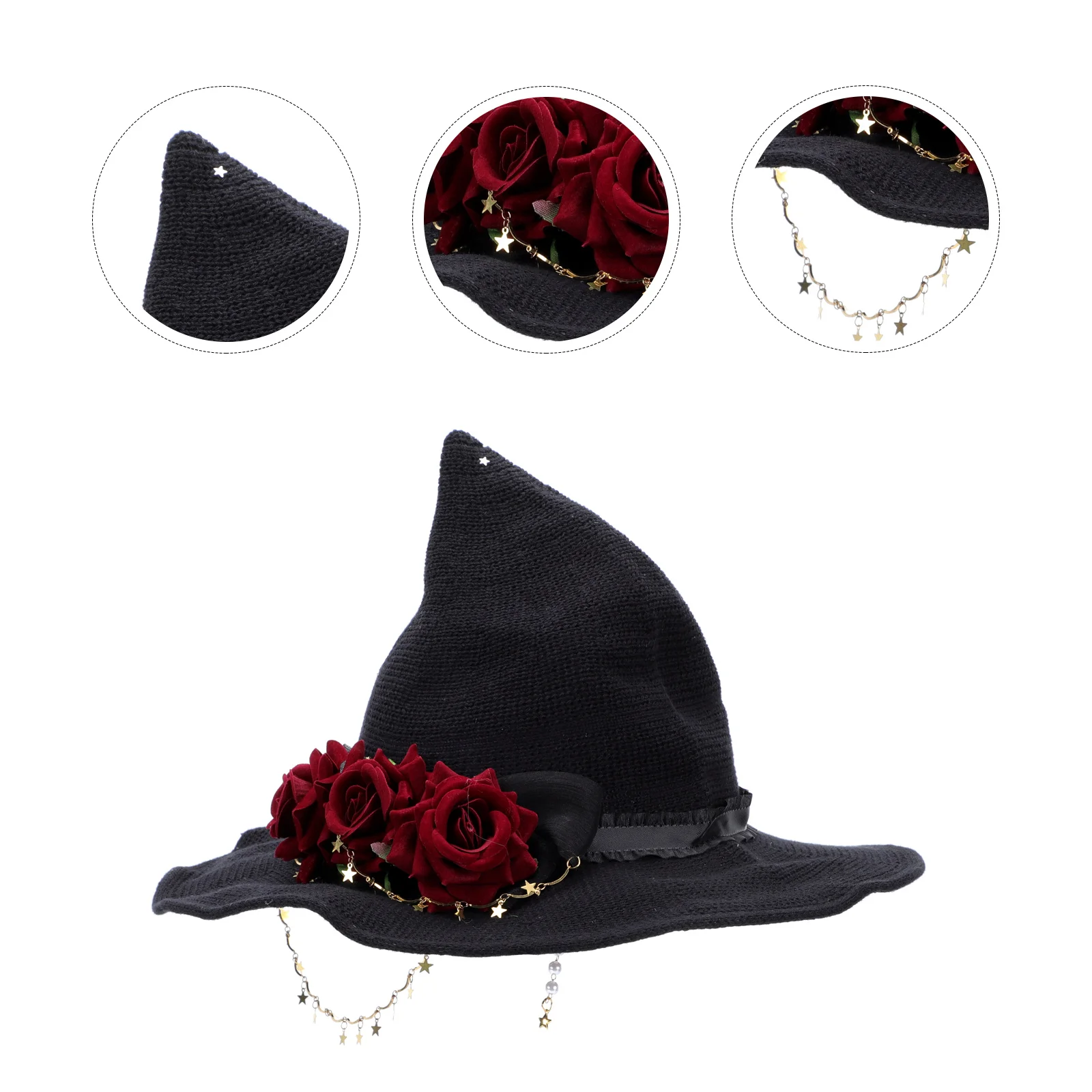 

1Pcs Creative Lolita Witch Hat Costume Headwear Prop Party Accessories for Halloween Lolita Witch Hat