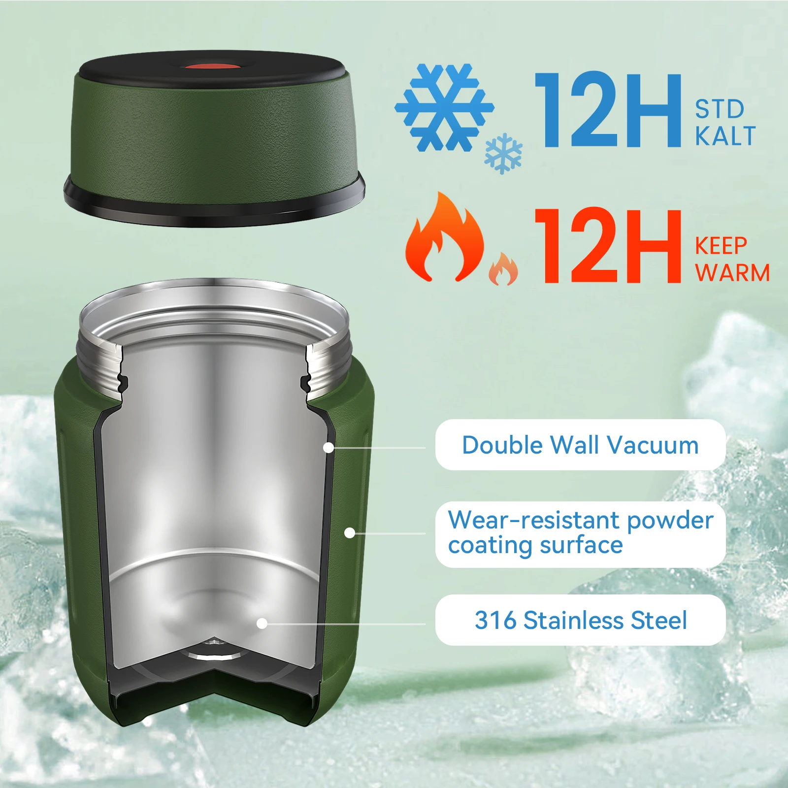 กระติกอาหารเก็บความร้อนสุญญากา - Food Storage Thermos บทวิจารณ์และราคา
