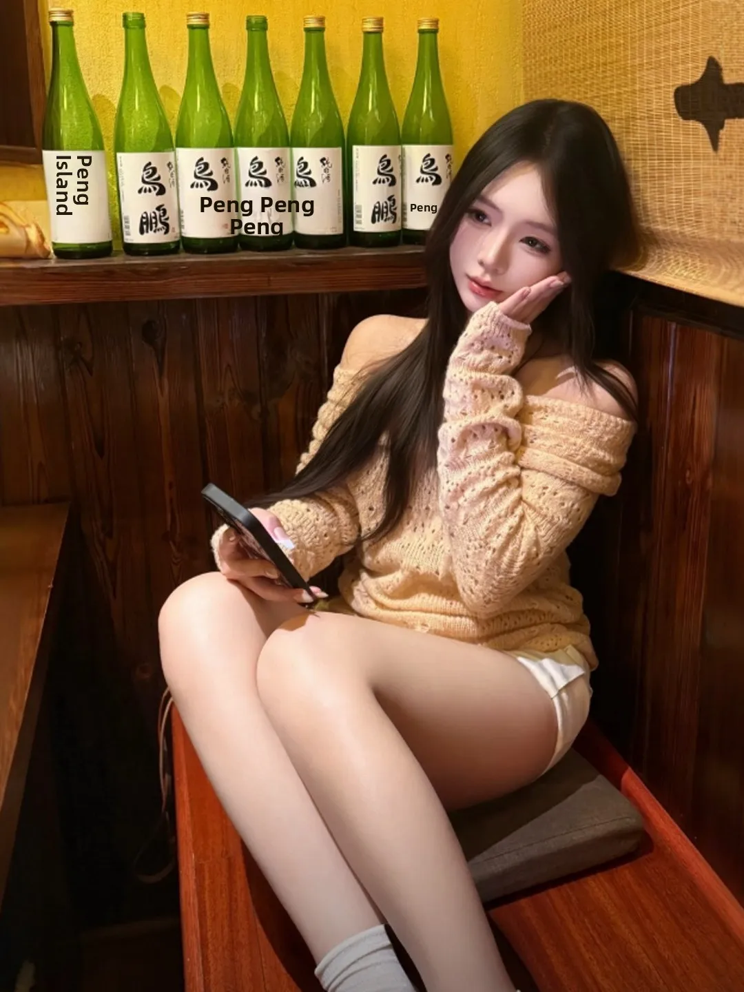 

Sweet Gentle Sle Knitted One-oulder Sweater Spring 2026 Design Sensation Long Sve Soft Medium Fabric French Sle