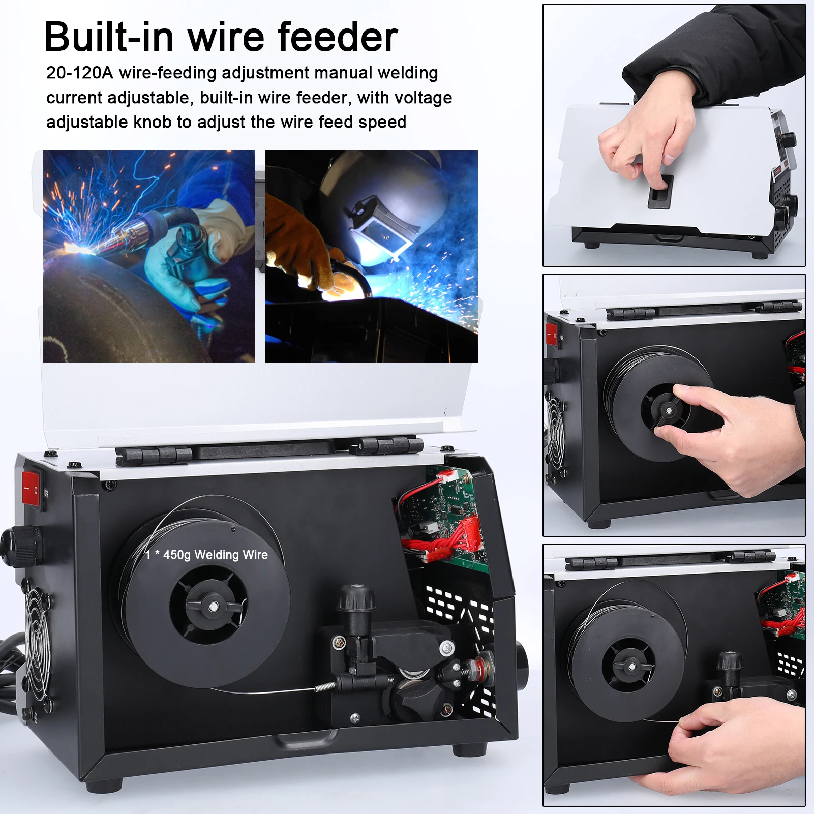 2in1 MIG MMA Welders Carbon Dioxide Gases-Shielded and Manual Welding Multipurpose IGBT Direct Current Inverter Welders