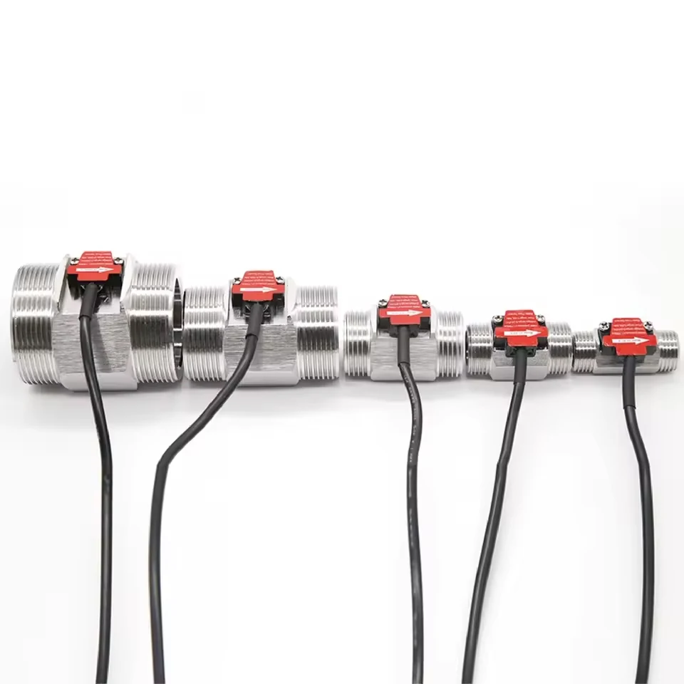 الفولاذ المقاوم للصدأ قاعة تدفق متر الكهرومغناطيسي تدفق المياه الاستشعار معدل تدفق السوائل الصناعية الاستشعار لموزع مياه السباكة