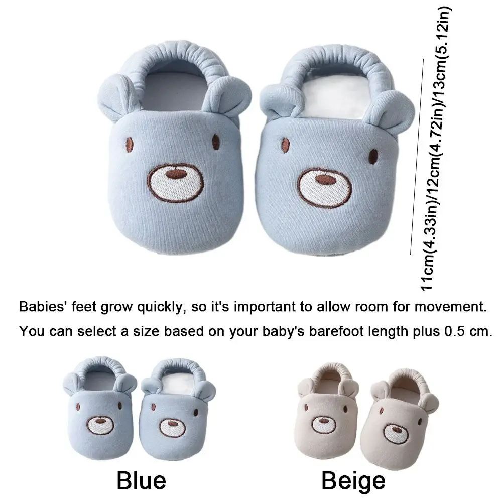Cute Cotton Baby Shoes Soft Anti Slip Newborn Socks Shoes Animal Pattern with Ears Baby Floor Sneakers Indoor