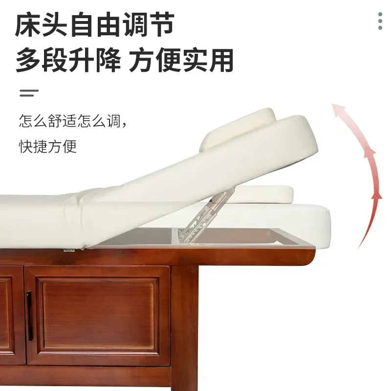 Solid Wood Beauty Bed Massage Table for Physiotherapy Body Wash Foot Therapy