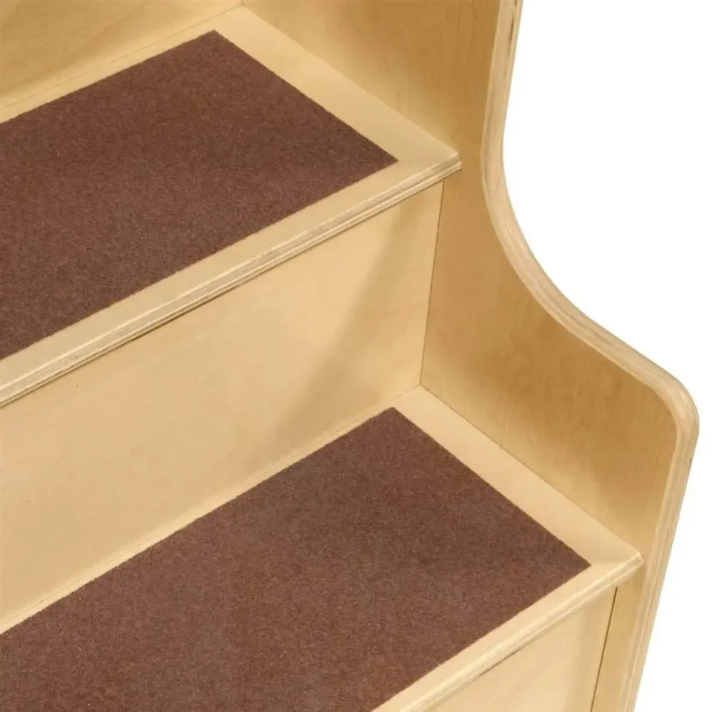 2 Step Up Stool for Toddlers and Kids with Support Handles and Non Slip, Montessori Wooden Reach Up Safety Steps for Bathroom, K