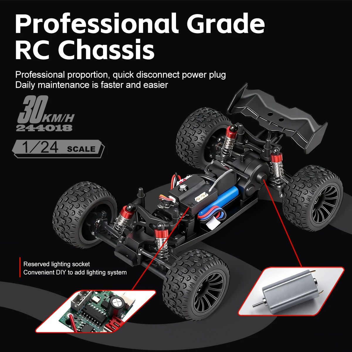 karakenです。 WLtoys 244018 Off-Road Bigfoot RC Racing Car With Full Scale