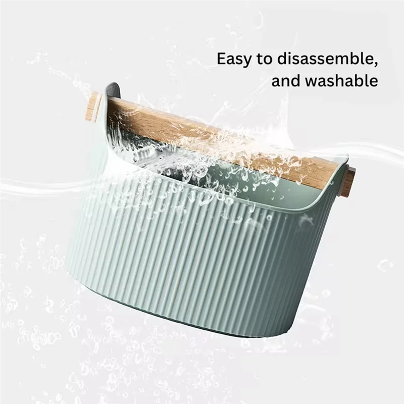 AT28-Coffee Knock Box Large Capacity Espresso Grounds Container Powder Beveled Residue Dump Bucket Maker Tools