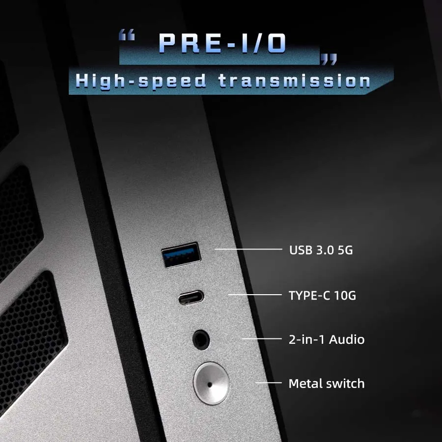 Mechanic Master Computer Case C34Plus Desktop Unit Box Side Transparent Flexible Convenient Aluminum PC Cube Mini Assemble