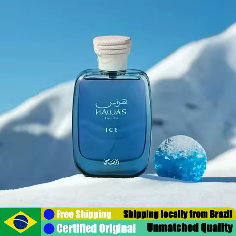 Perfumes Árabes Originais Rasasi Hawas Ice Eau de Parfum Spray 100 ML/ 3.4 Oz Perfume Colônia Masculino Aromático Duradouro com Feromônios