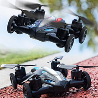RC Land-Air Mini Drone Plane Aircraft Dual-Mode Mini 2.4G Four-Axis Remote Control Aircraft Tumbling Light Unmanned Vehicle Toys
